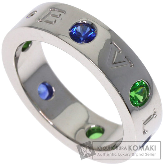 BVLGARI Roman Sorbet Sapphire Tsavorite #49 Ring K18 White Gold Ladies [Used]
