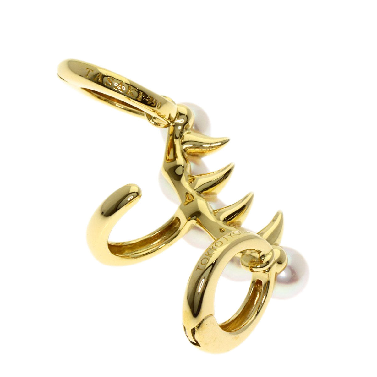 TASAKI Danger Scorpion Left Ear Cuff with Akoya Pearl Earring K18 Yellow Gold Ladies [Used]