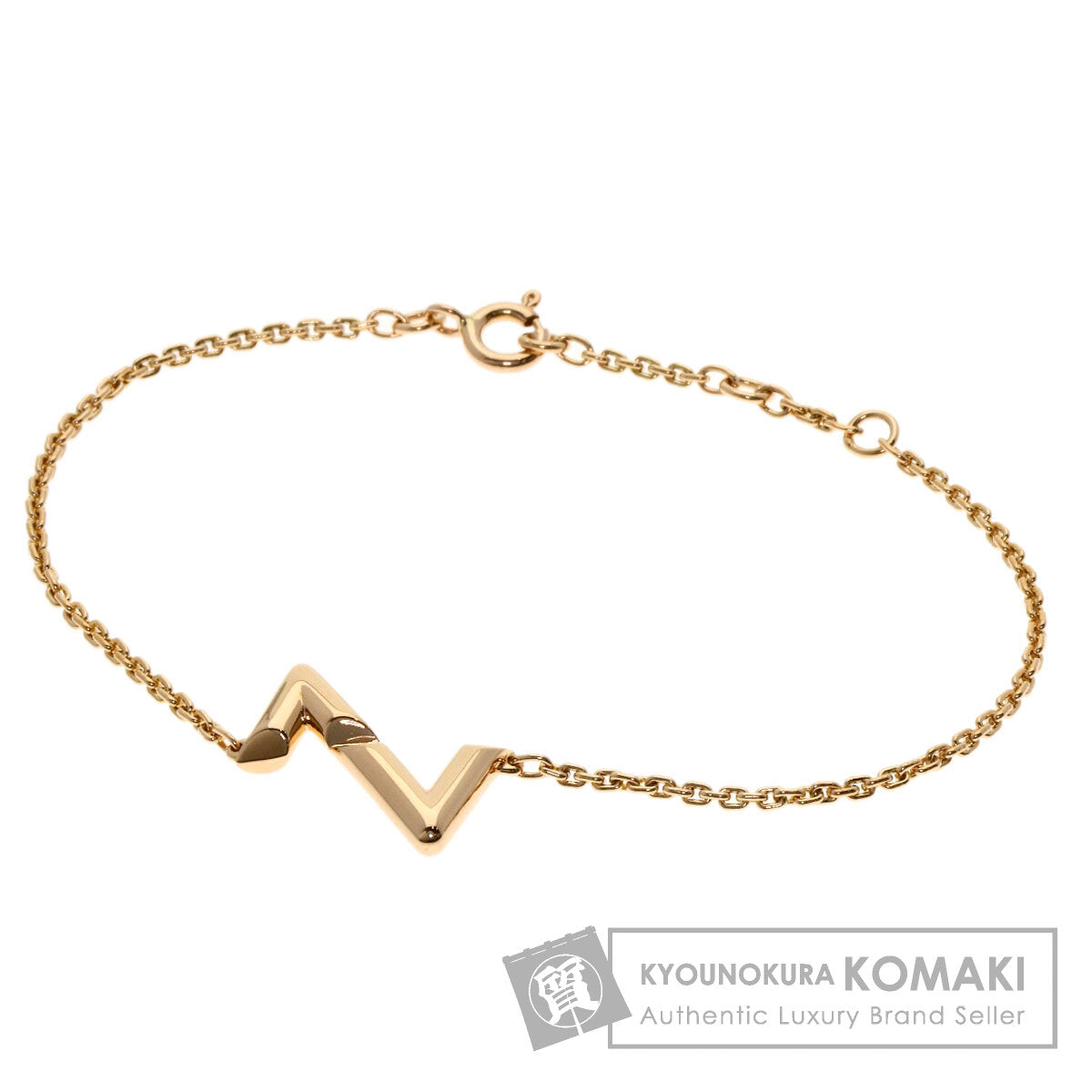LOUIS VUITTON Brassle Chain LV Volt Upside Down Bracelet K18 Pink Gold Ladies [Used]