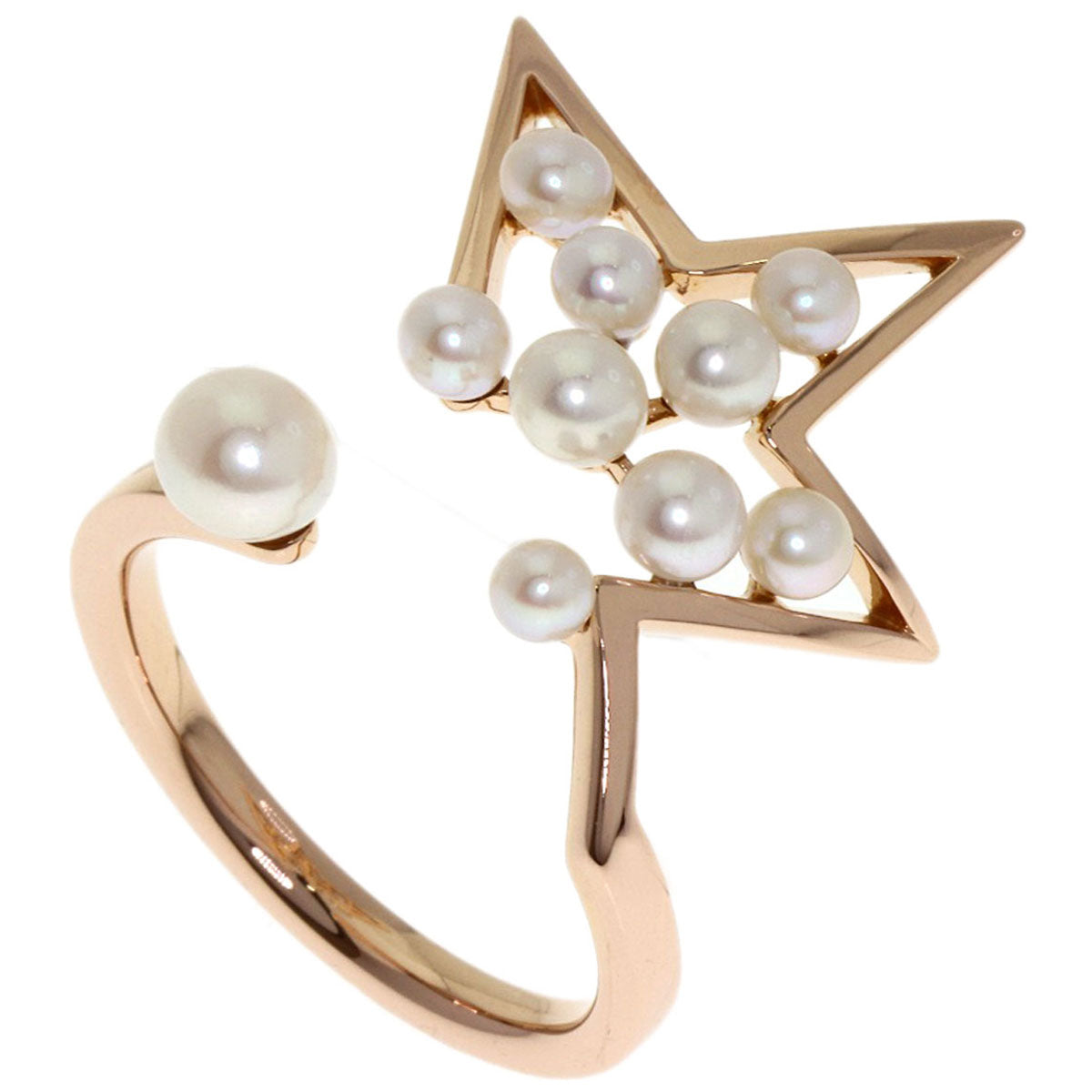 TASAKI Abstract Sterling Pearl Ring Sakura Gold Ladies [Used]