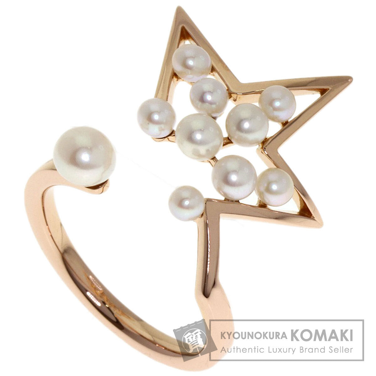 TASAKI Abstract Sterling Pearl Ring Sakura Gold Ladies [Used]