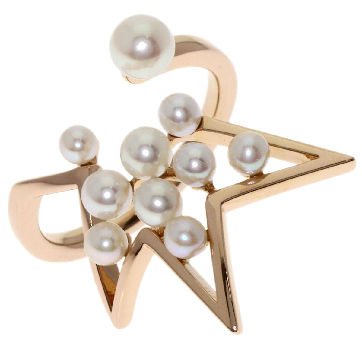 TASAKI Abstract Sterling Pearl Ring Sakura Gold Ladies [Used]