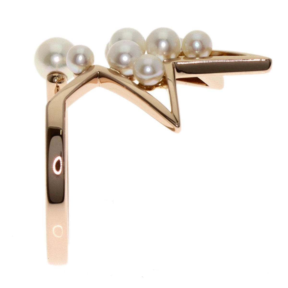 TASAKI Abstract Sterling Pearl Ring Sakura Gold Ladies [Used]