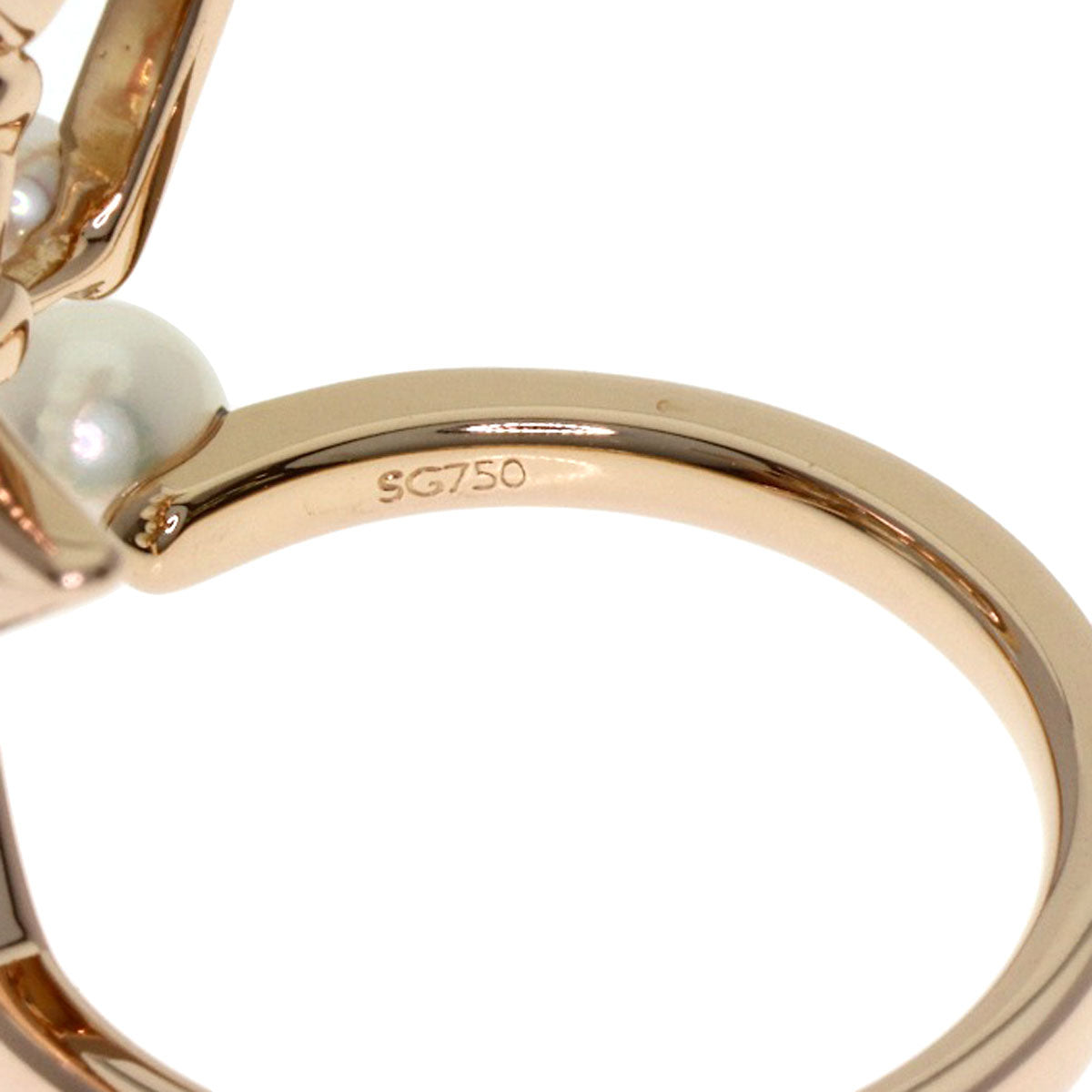 TASAKI Abstract Sterling Pearl Ring Sakura Gold Ladies [Used]