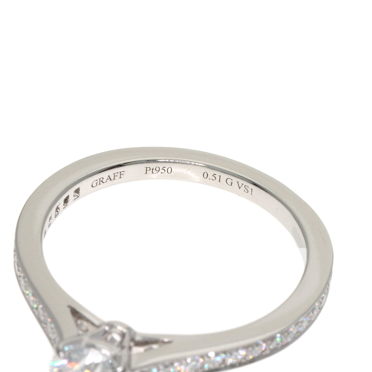 GRAFF Frame Round G-VS1-VG Ring Platinum PT950 Ladies [Used]