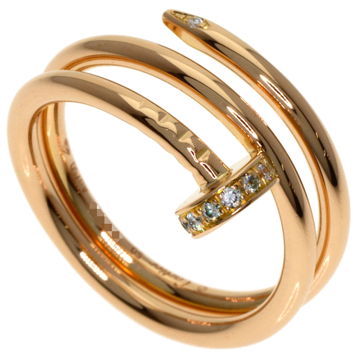 CARTIER Juste un Clou Diamond #50 Ring K18 Pink Gold Ladies [Used]
