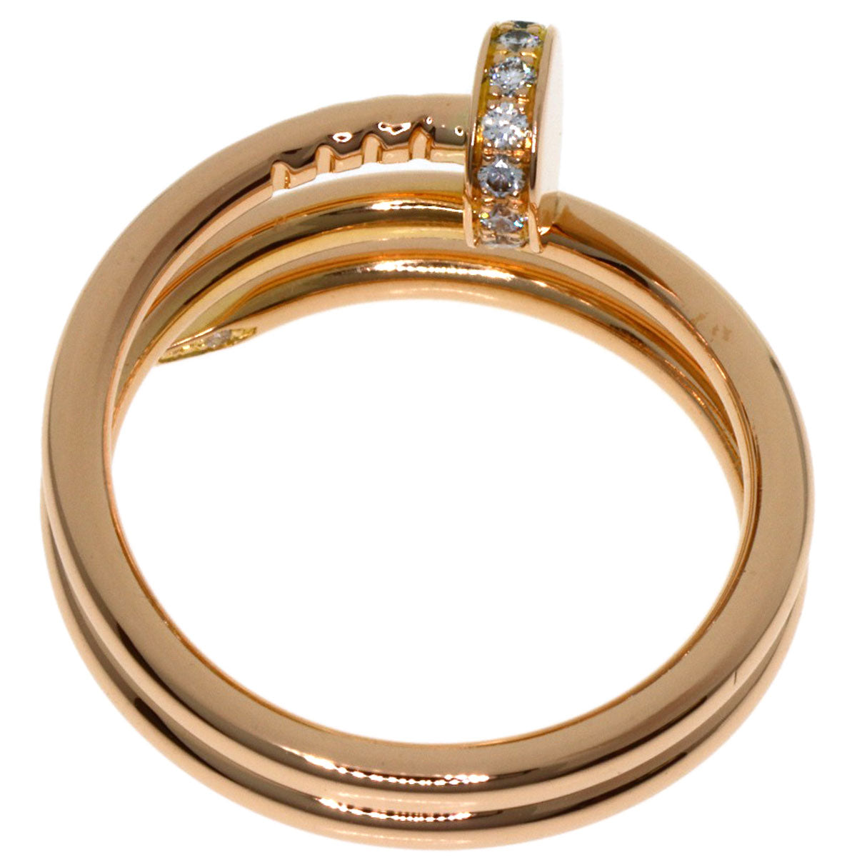 CARTIER Juste un Clou Diamond #50 Ring K18 Pink Gold Ladies [Used]