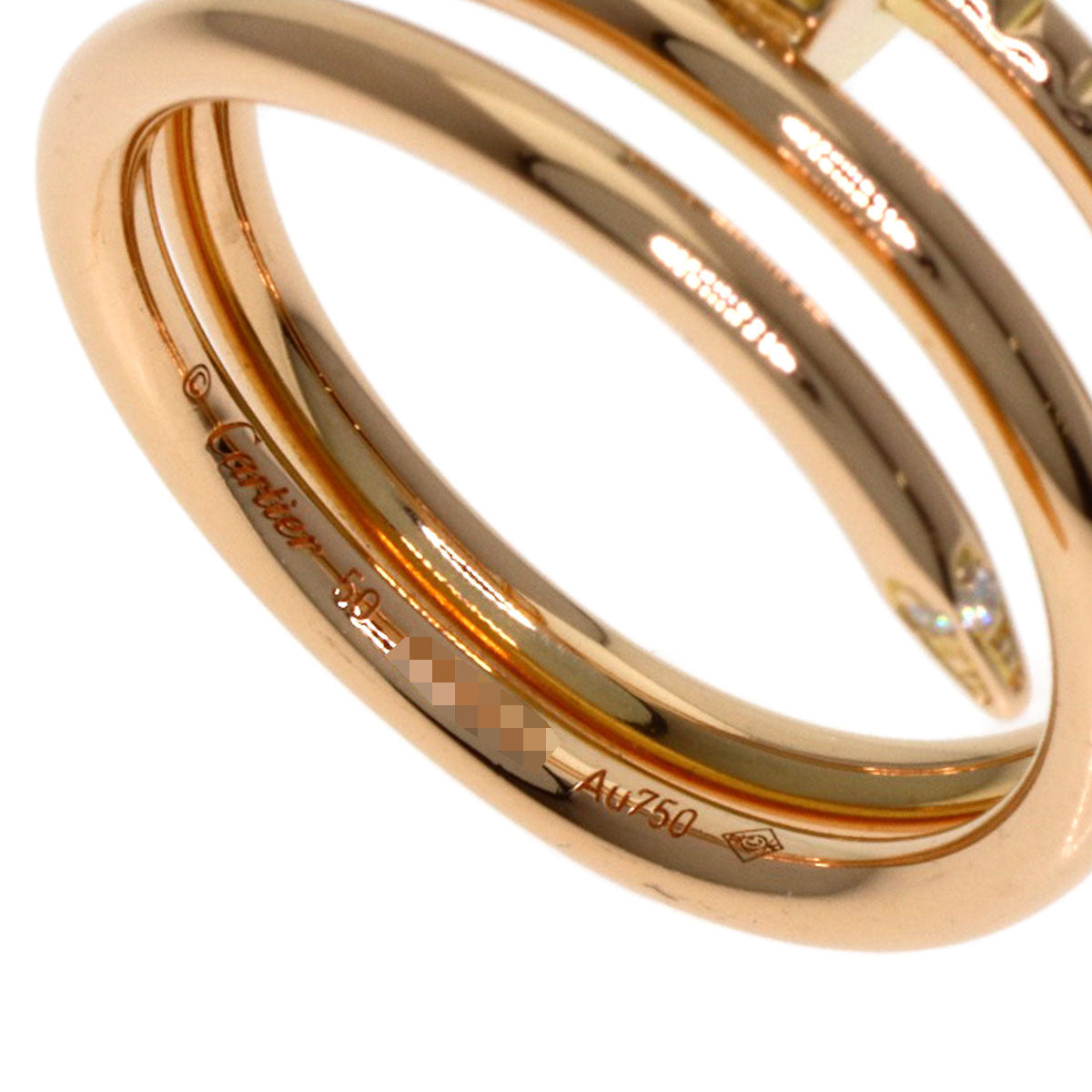 CARTIER Juste un Clou Diamond #50 Ring K18 Pink Gold Ladies [Used]