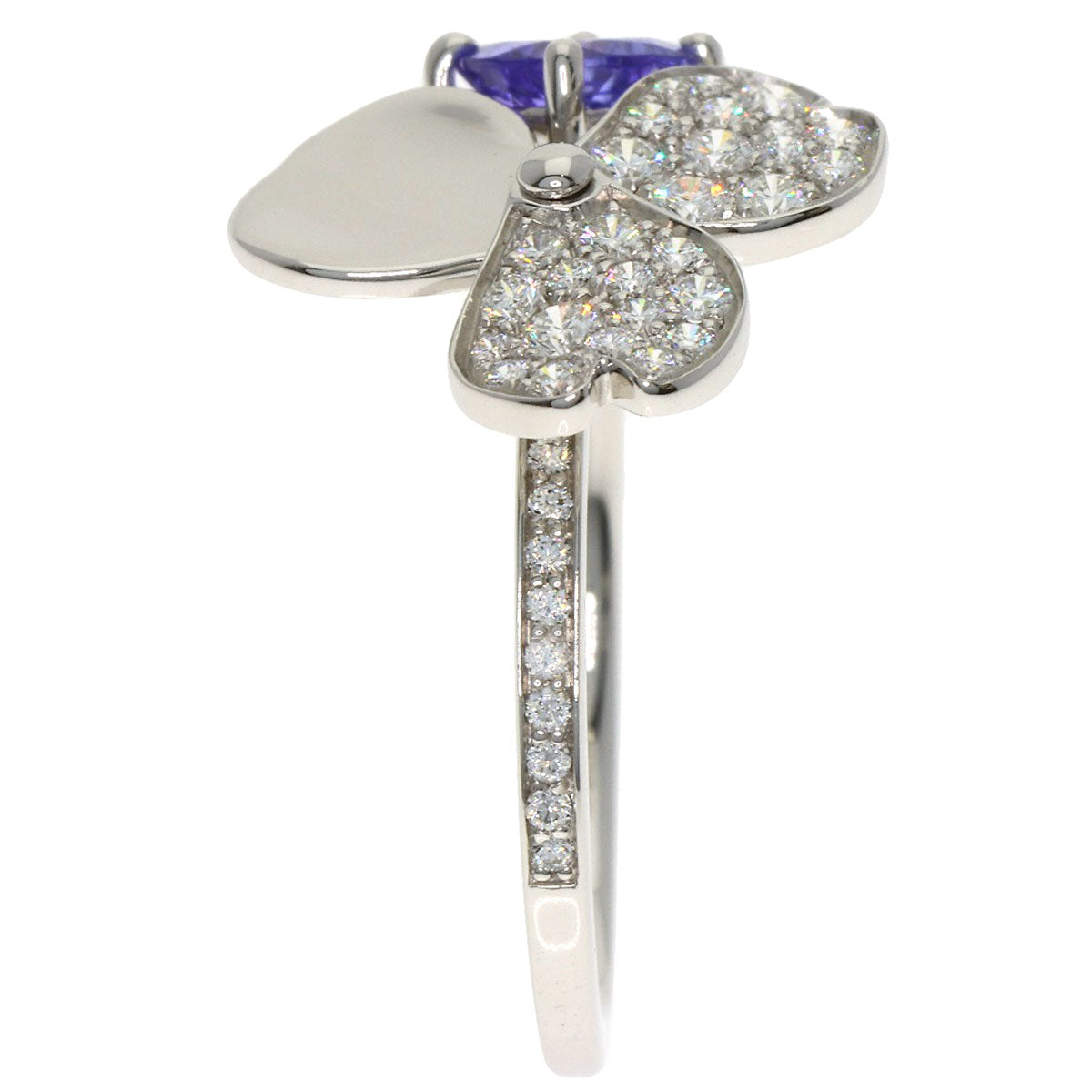 TIFFANY&Co. Paper Flower Diamond Tanzanite Ring Platinum PT950 Ladies [Used]