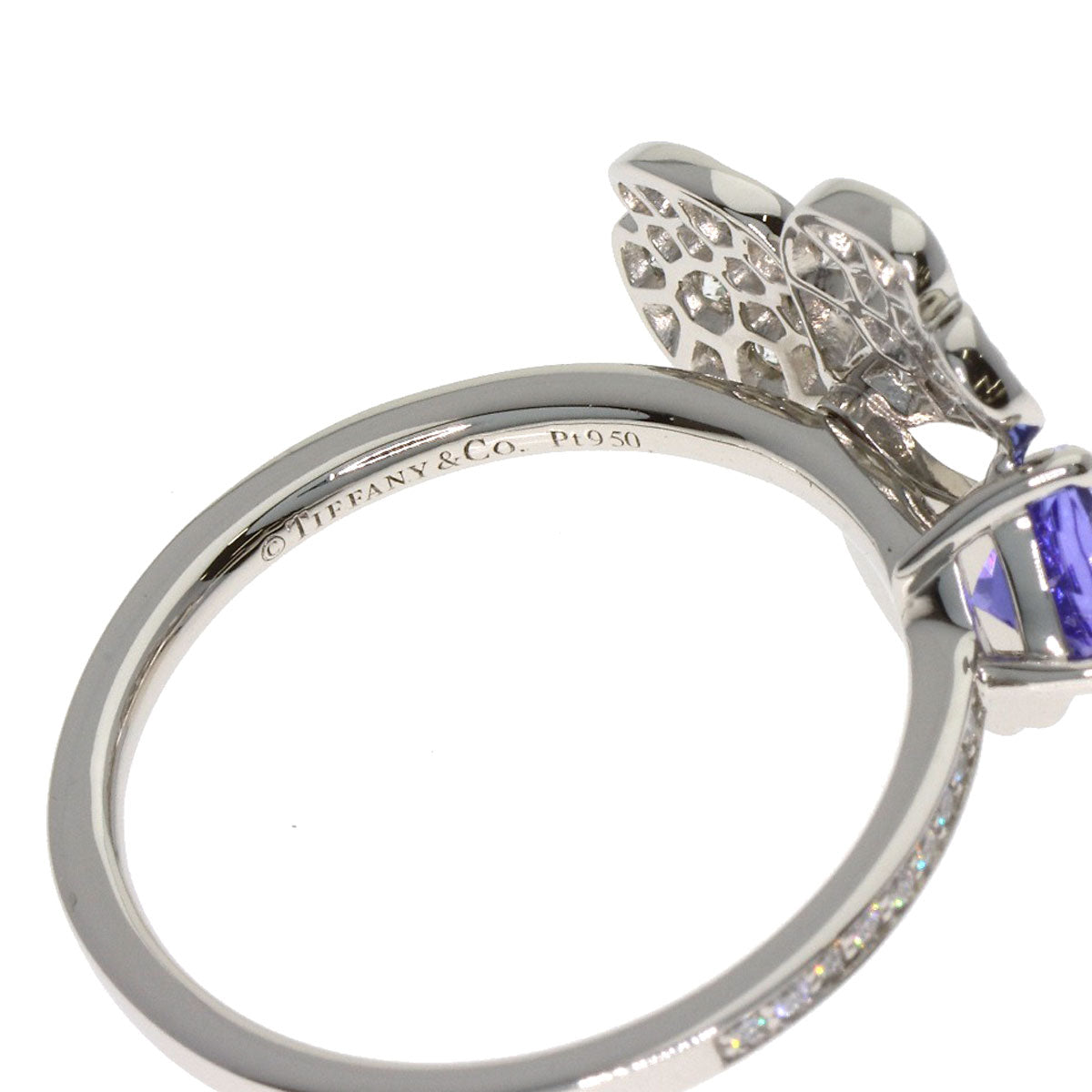TIFFANY&Co. Paper Flower Diamond Tanzanite Ring Platinum PT950 Ladies [Used]
