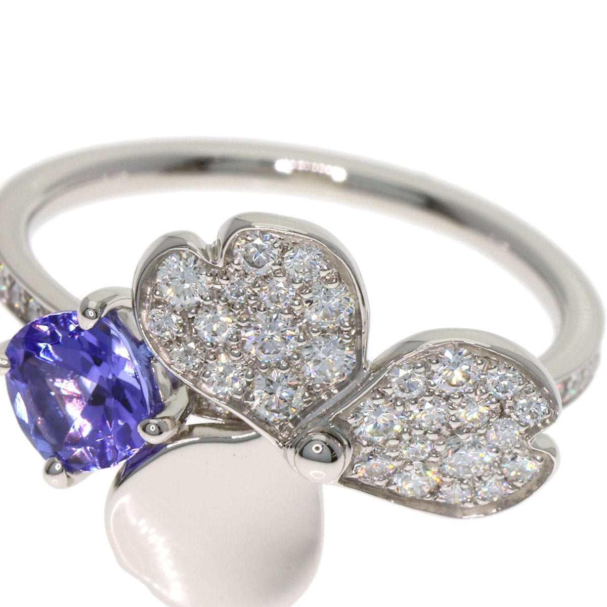 TIFFANY&Co. Paper Flower Diamond Tanzanite Ring Platinum PT950 Ladies [Used]
