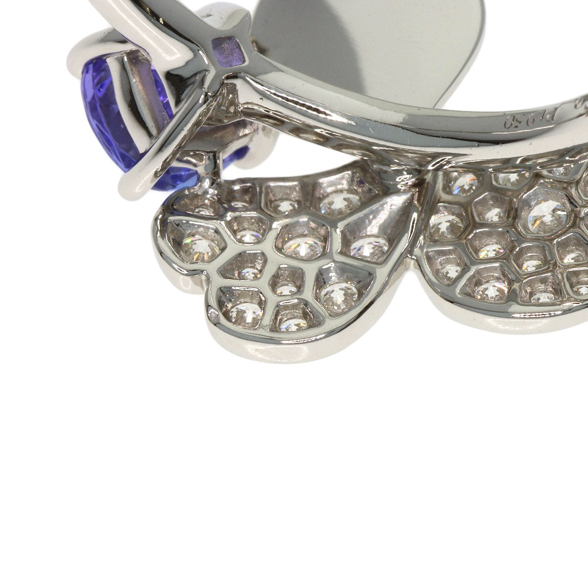 TIFFANY&Co. Paper Flower Diamond Tanzanite Ring Platinum PT950 Ladies [Used]