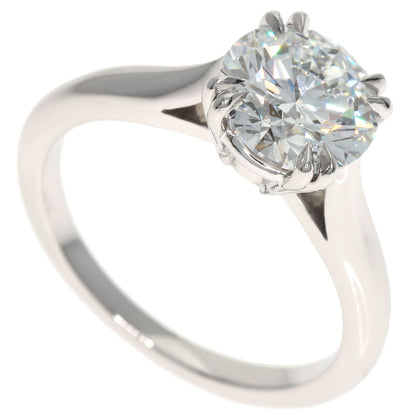 HARRY WINSTON Round Solitaire E-VS1-EX Ring Platinum PT950 Ladies [Used]