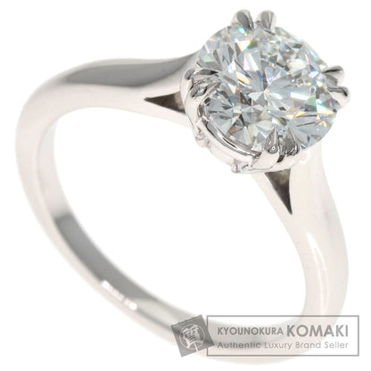 HARRY WINSTON Round Solitaire E-VS1-EX Ring Platinum PT950 Ladies [Used]