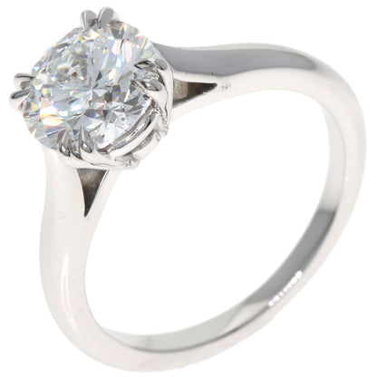HARRY WINSTON Round Solitaire E-VS1-EX Ring Platinum PT950 Ladies [Used]