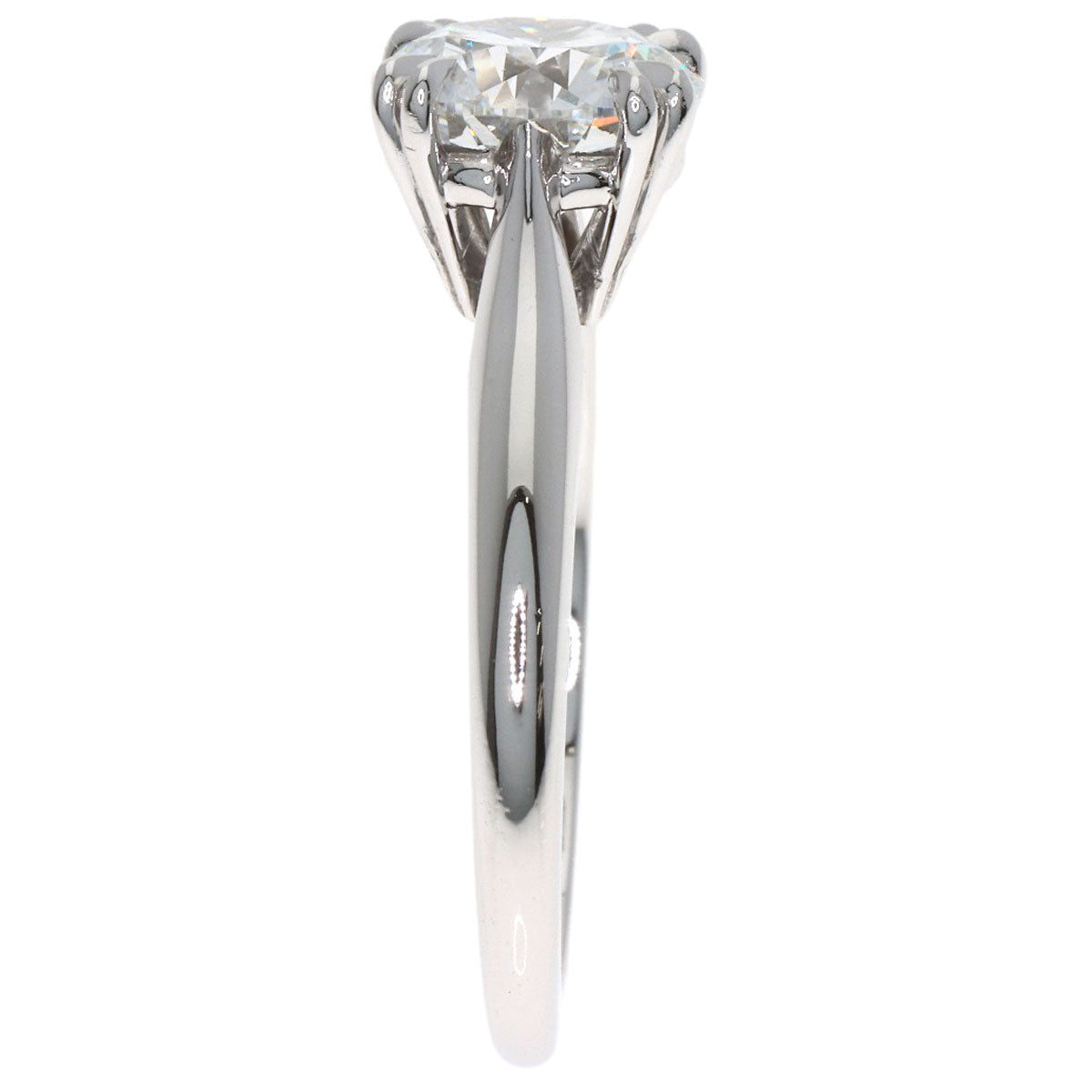 HARRY WINSTON Round Solitaire E-VS1-EX Ring Platinum PT950 Ladies [Used]