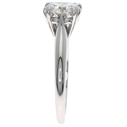 HARRY WINSTON Round Solitaire E-VS1-EX Ring Platinum PT950 Ladies [Used]