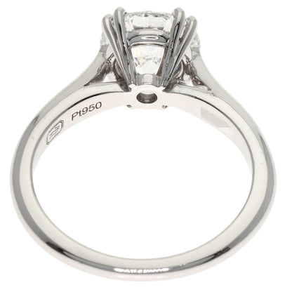 HARRY WINSTON Round Solitaire E-VS1-EX Ring Platinum PT950 Ladies [Used]