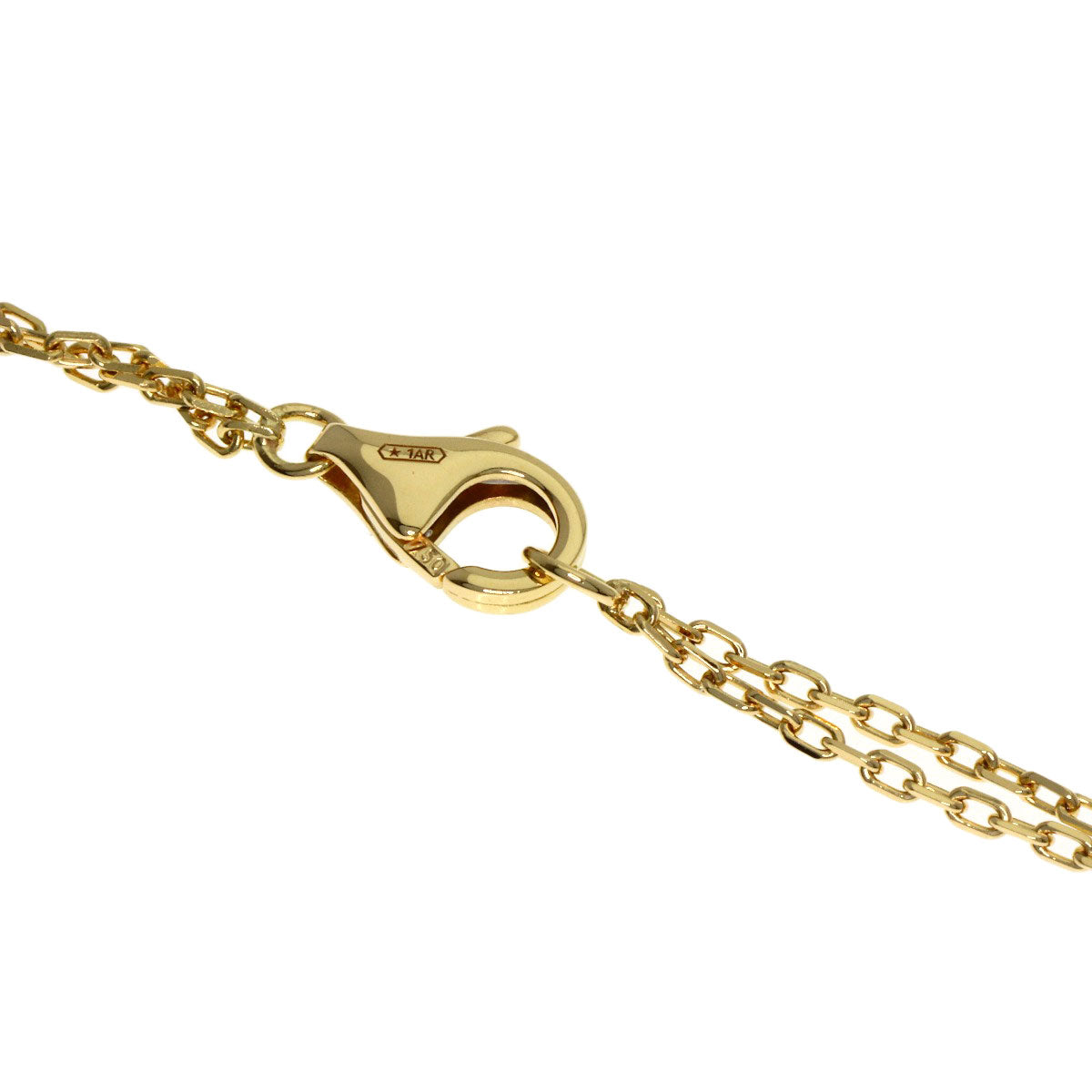 CARTIER Love Circle 2P Diamond Necklace K18 Yellow Gold Ladies [Used]