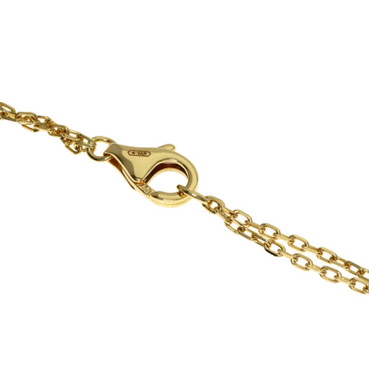 CARTIER Love Circle 2P Diamond Necklace K18 Yellow Gold Ladies [Used]