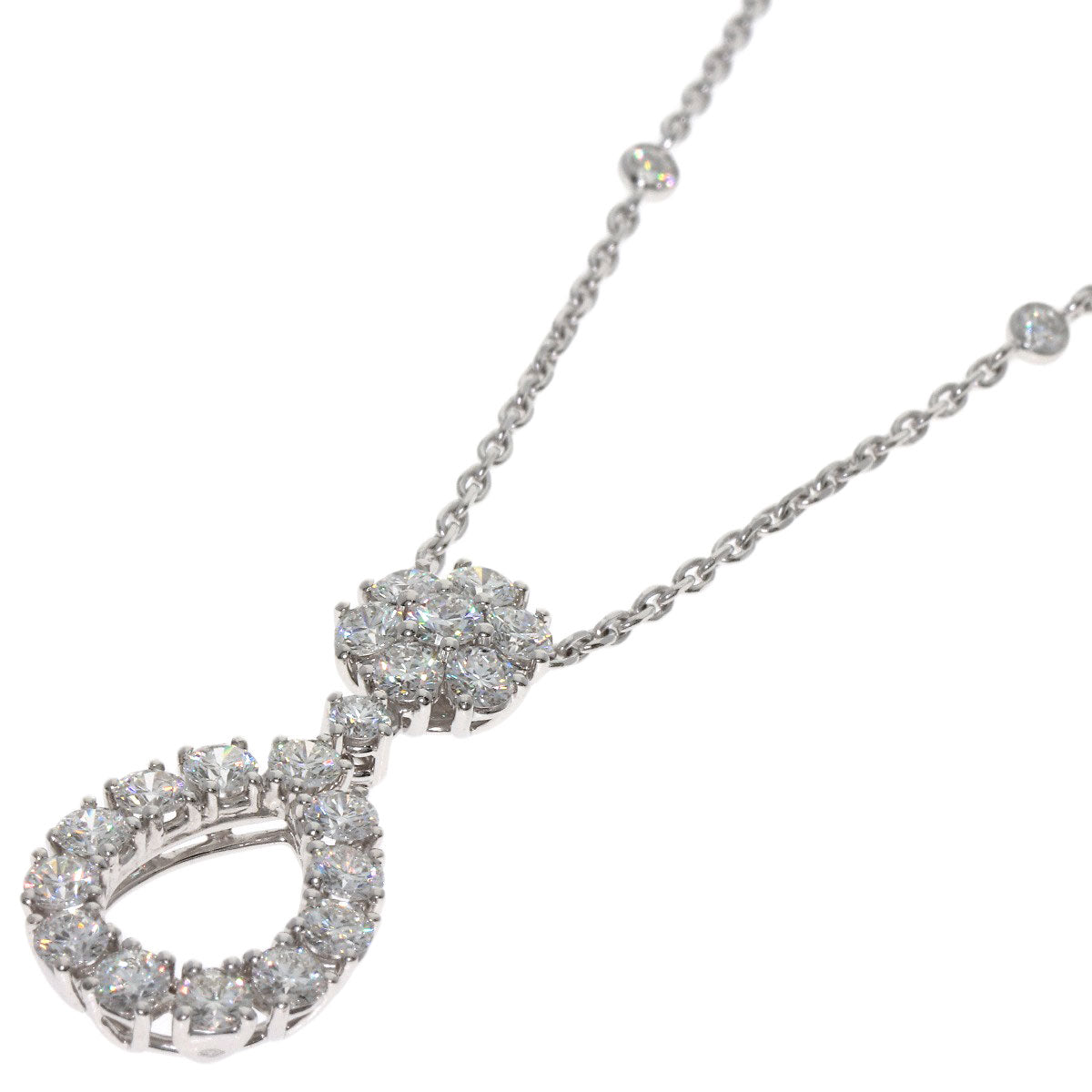 Chopard Rule de Diamant Diamond Necklace K18 White Gold Ladies [Used]