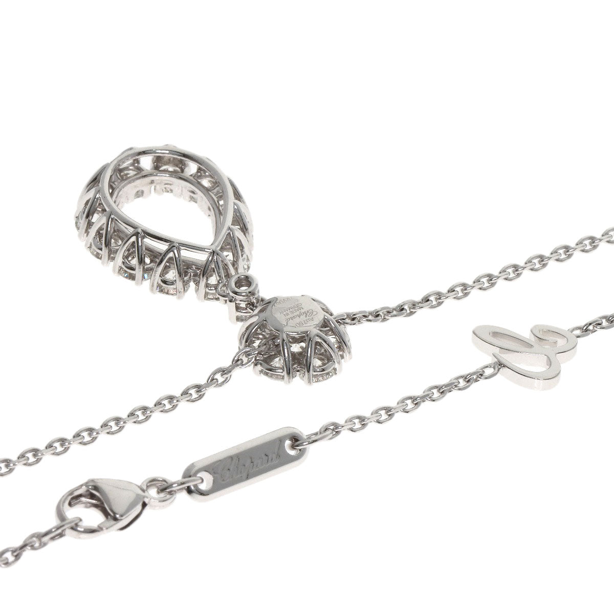 Chopard Rule de Diamant Diamond Necklace K18 White Gold Ladies [Used]