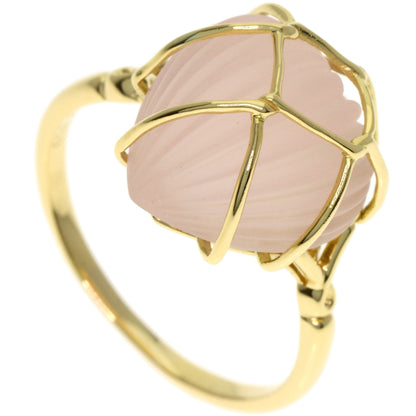 Dior Rose Quartz Ring K18 Yellow Gold Ladies [Used]
