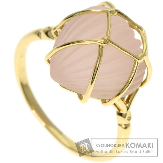 Dior Rose Quartz Ring K18 Yellow Gold Ladies [Used]