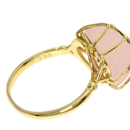 Dior Rose Quartz Ring K18 Yellow Gold Ladies [Used]