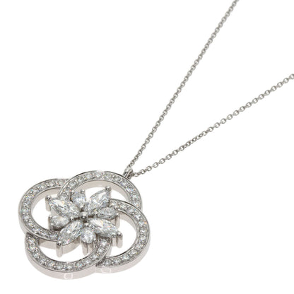 TIFFANY&Co. Victoria Cluster Diamond Necklace Platinum PT950 Ladies [Used]