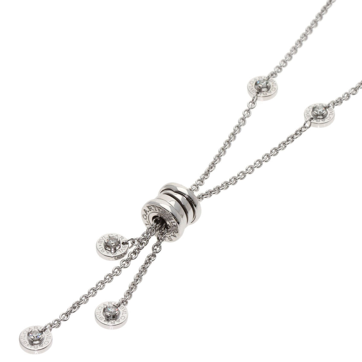 BVLGARI B.zero1 element Diamond Necklace K18 White Gold Ladies [Used]