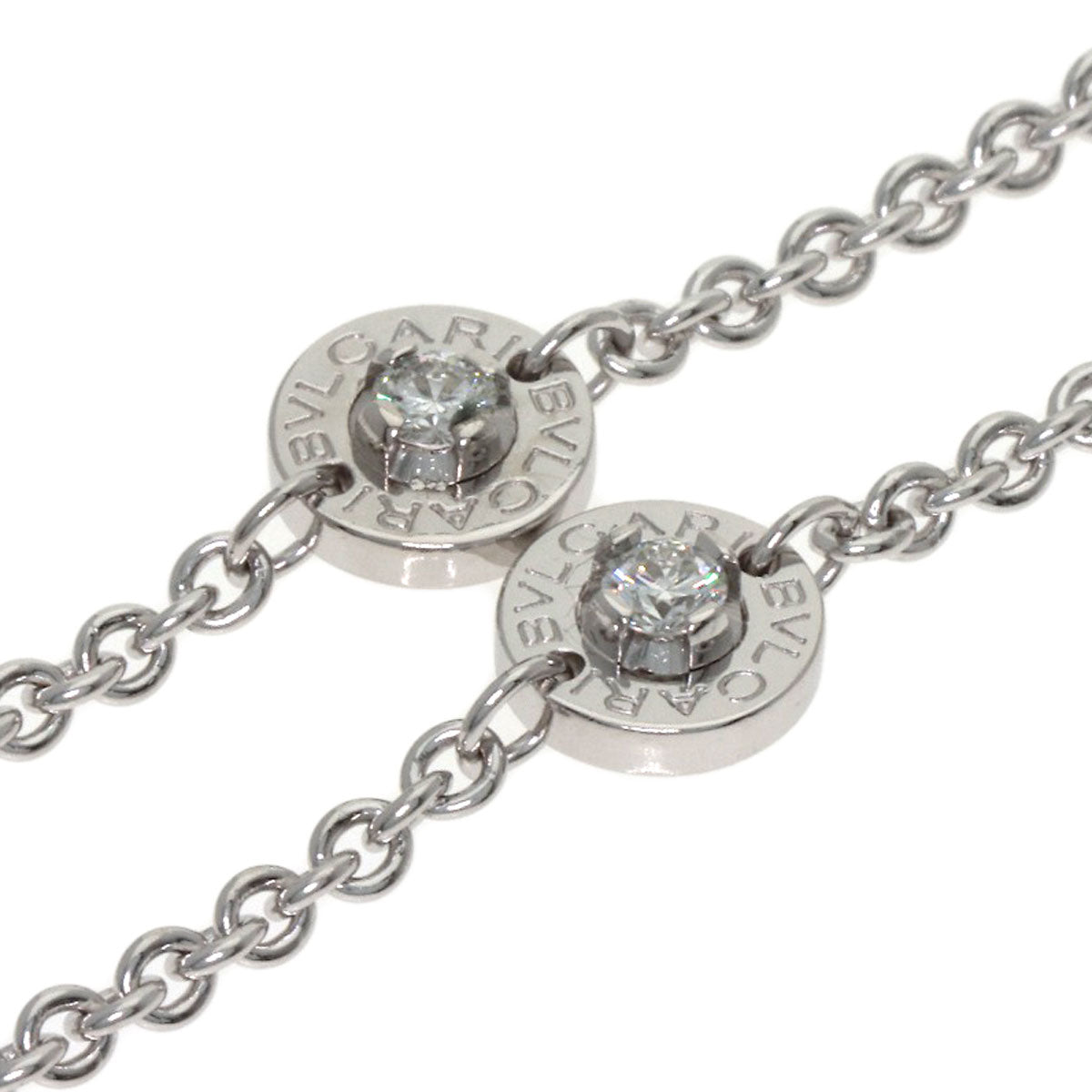 BVLGARI B.zero1 element Diamond Necklace K18 White Gold Ladies [Used]