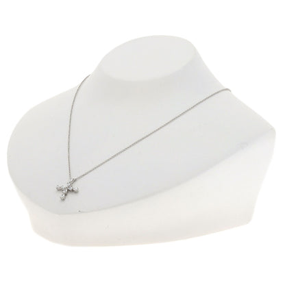 HARRY WINSTON Pear-shaped mini cross diamond Necklace Platinum PT950 Ladies [Used]