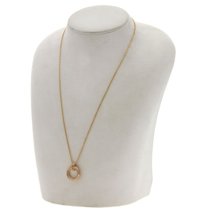 TIFFANY&Co. T One Narrow Circle Pave Diamond Necklace K18 Pink Gold Ladies [Used]