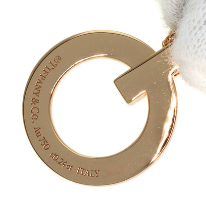 TIFFANY&Co. T One Narrow Circle Pave Diamond Necklace K18 Pink Gold Ladies [Used]