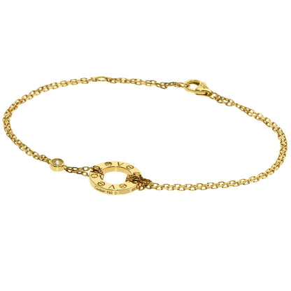 CARTIER Love circle Diamond Bracelet K18 Yellow Gold Ladies [Used]