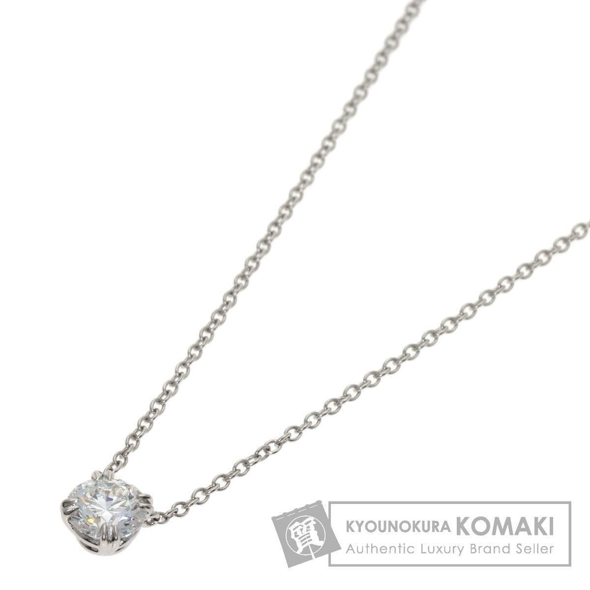 HARRY WINSTON Round-cut solitaire diamond Necklace Platinum PT950 Ladies [Used]