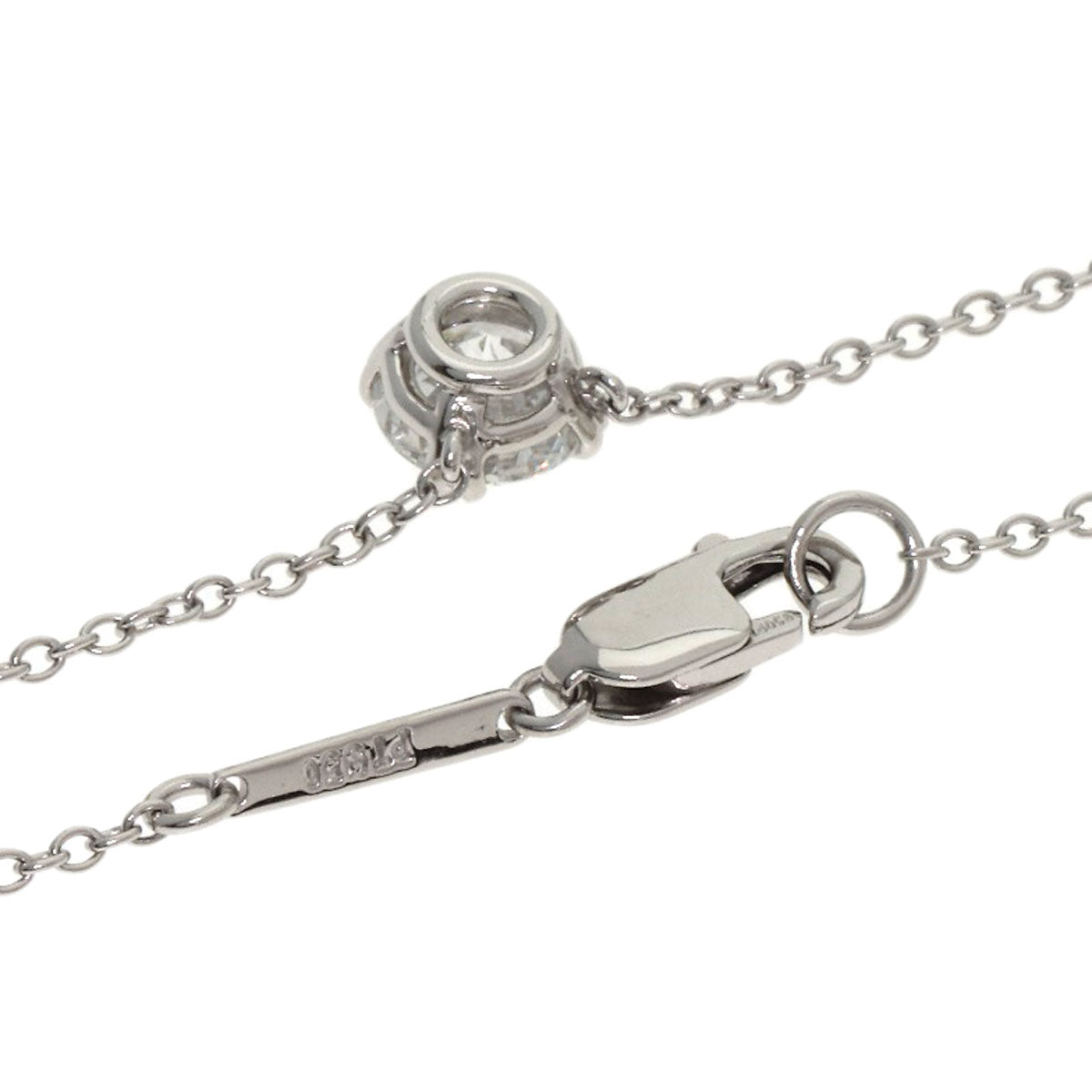 HARRY WINSTON Round-cut solitaire diamond Necklace Platinum PT950 Ladies [Used]