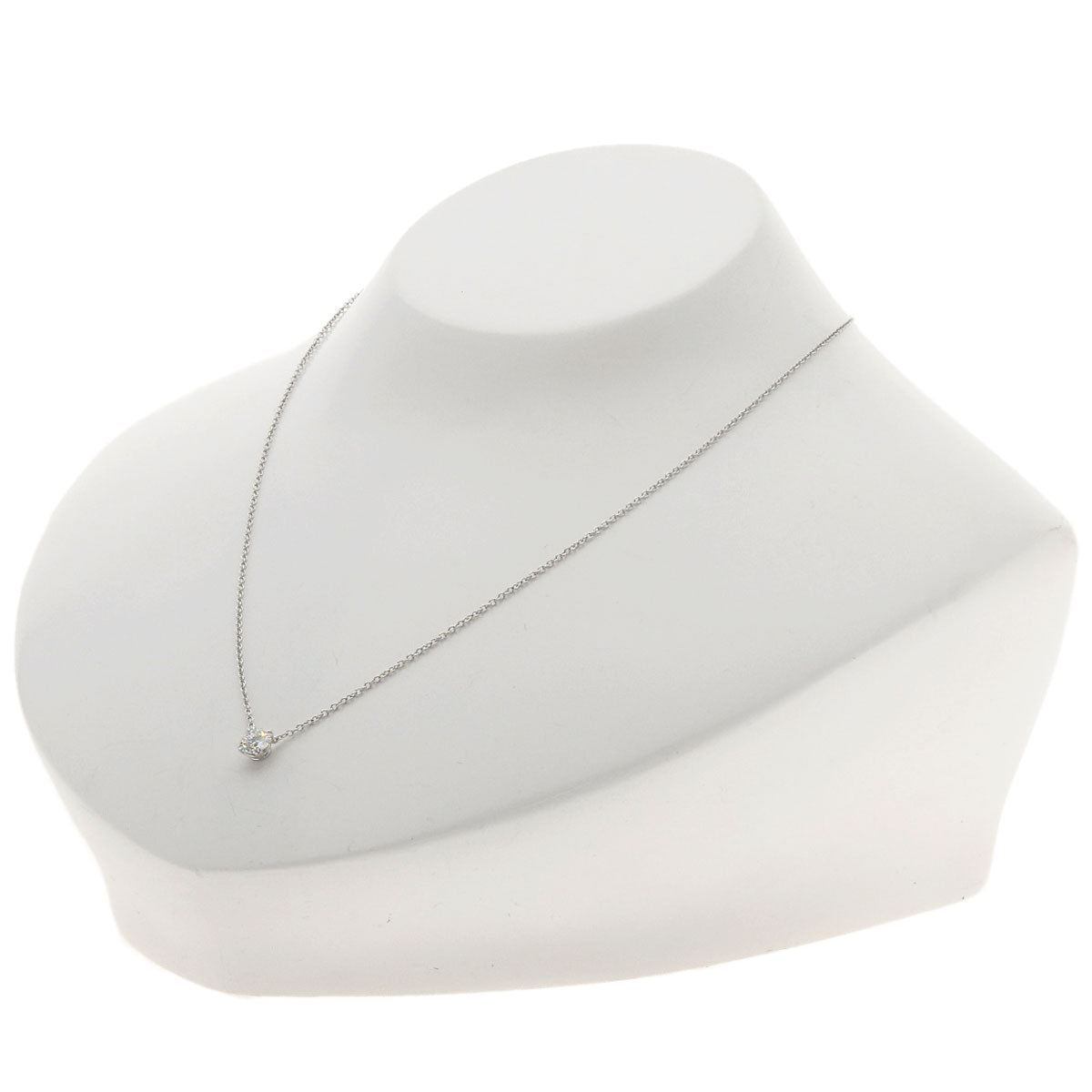 HARRY WINSTON Round-cut solitaire diamond Necklace Platinum PT950 Ladies [Used]