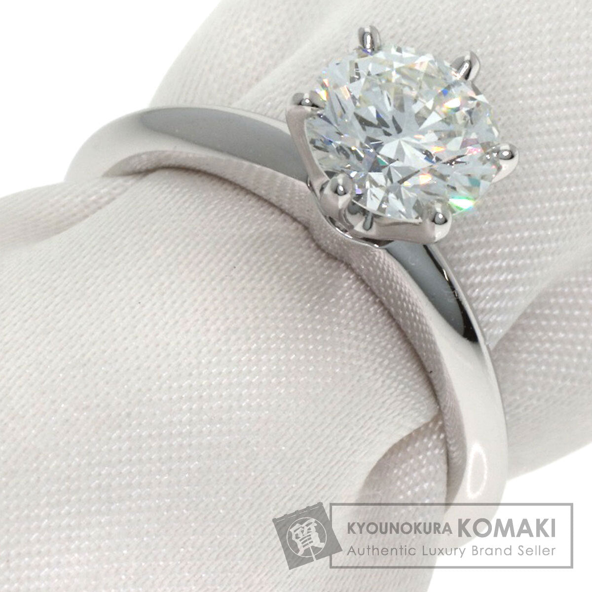 TIFFANY&Co. Solitaire Diamond Ring Platinum PT950 Ladies [Used]