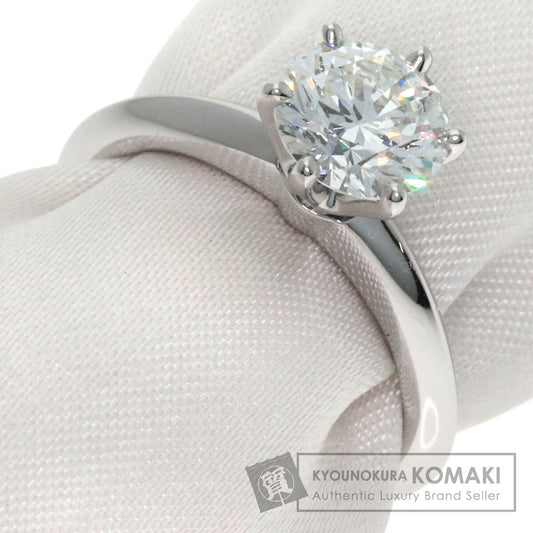 TIFFANY&Co. Solitaire Diamond Ring Platinum PT950 Ladies [Used]
