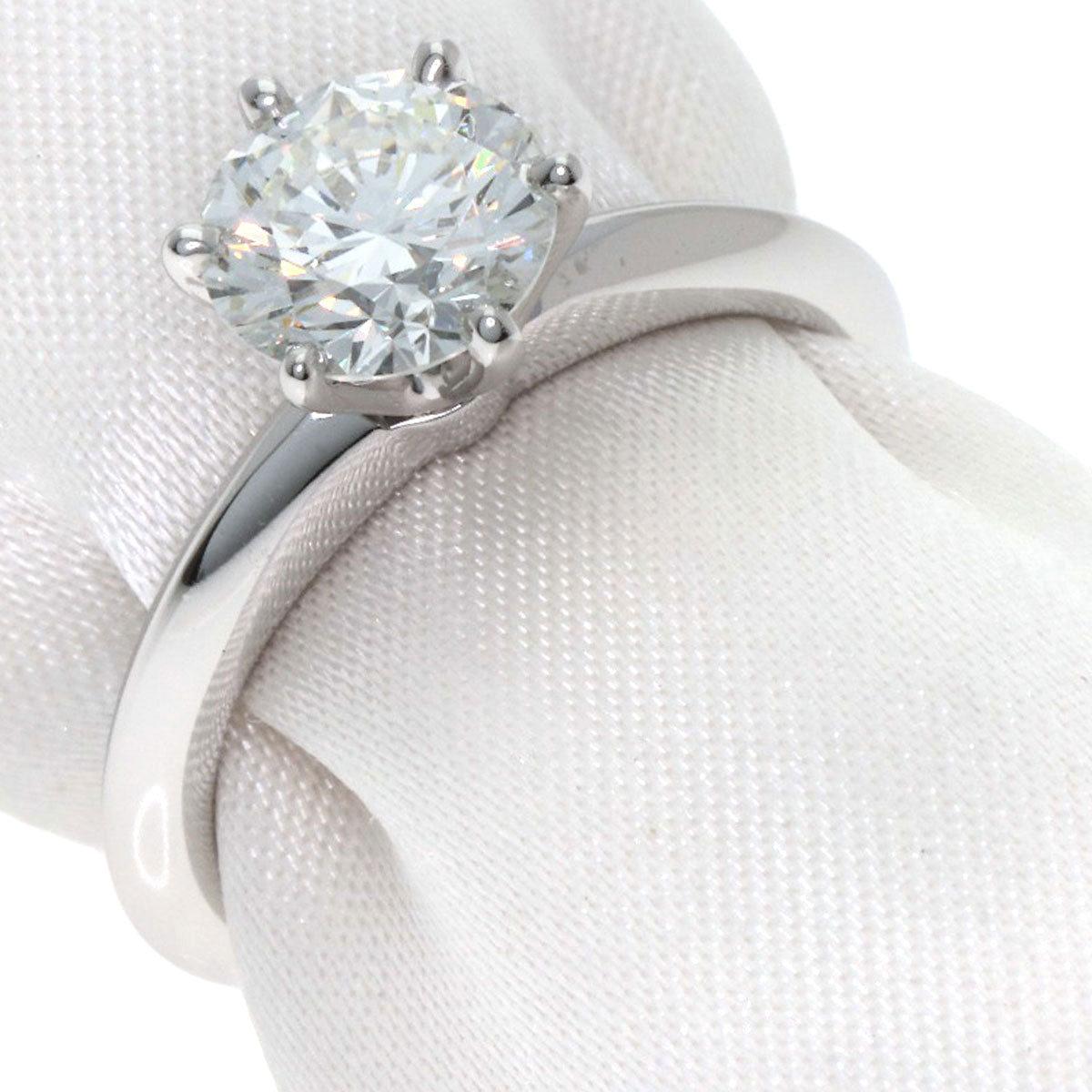 TIFFANY&Co. Solitaire Diamond Ring Platinum PT950 Ladies [Used]