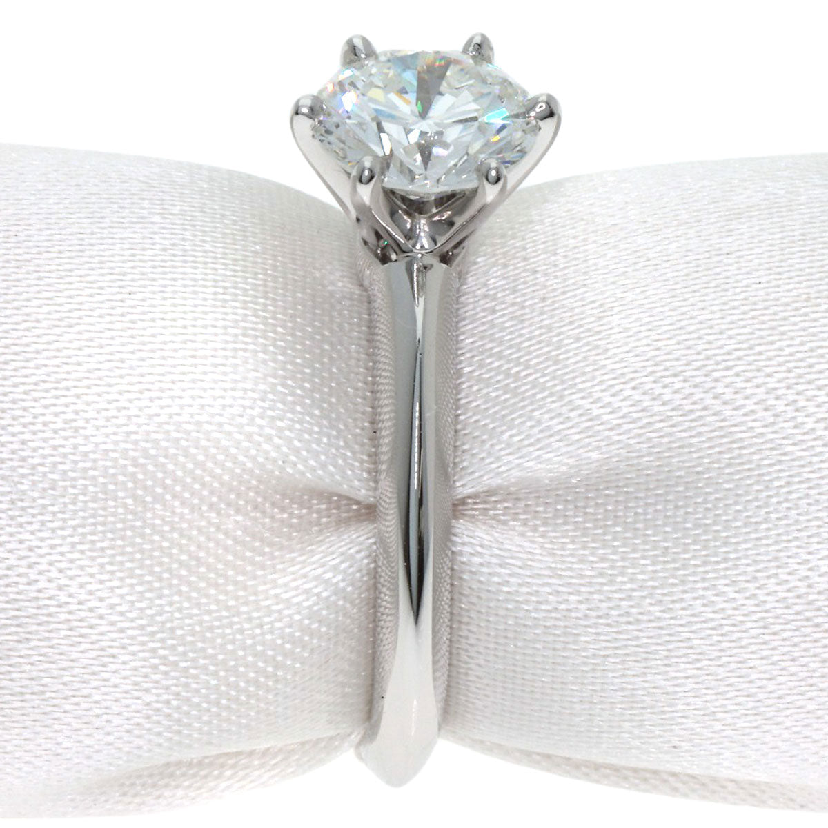 TIFFANY&Co. Solitaire Diamond Ring Platinum PT950 Ladies [Used]