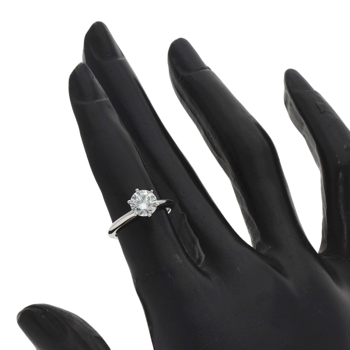 TIFFANY&Co. Solitaire Diamond Ring Platinum PT950 Ladies [Used]