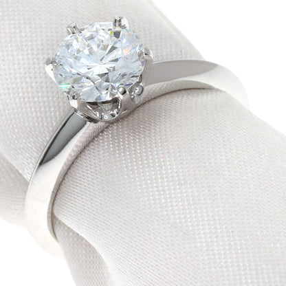 TIFFANY&Co. Solitaire Diamond Ring Platinum PT950 Ladies [Used]