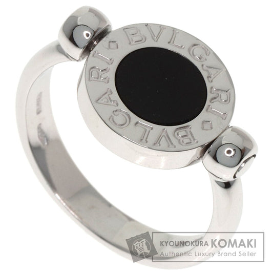 BVLGARI BVLGARI BVLGARI Flip Onyx Diamond Ring K18 White Gold Ladies [Used]