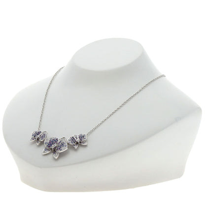 CARTIER Cares Dolkide Pal Diamond Sapphire Amethyst Necklace K18 White Gold Ladies [Used]