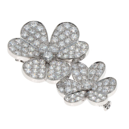 Van Cleef & Arpels Frivole Diamond Brooch K18 White Gold Ladies [Used]