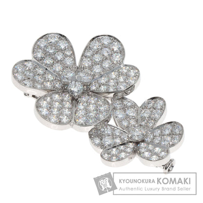 Van Cleef & Arpels Frivole Diamond Brooch K18 White Gold Ladies [Used]