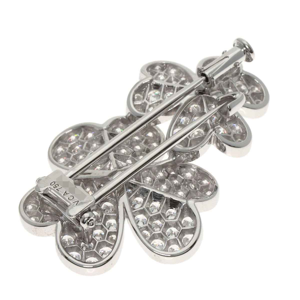 Van Cleef & Arpels Frivole Diamond Brooch K18 White Gold Ladies [Used]
